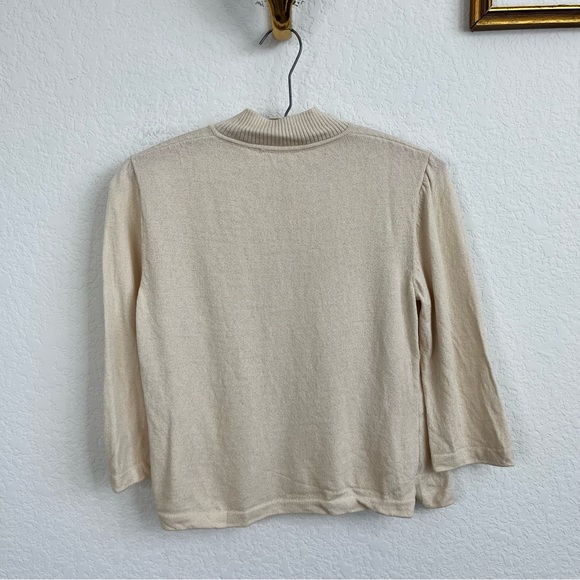 St John Fall 06 Knit Pop on Mandarin Logo Sweater Top - Picture 9 of 9